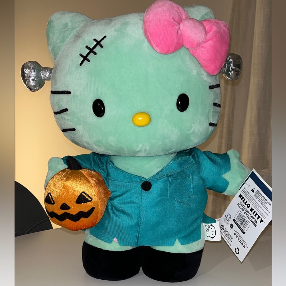 Hello Kitty Sanrio Halloween Frankenstein Plush Greeter FrankenKitty